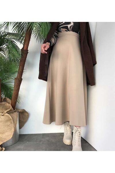 Beey Butik Kloş Etek | Scuba Krep Kumaş