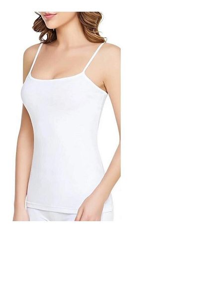Tutku Women's 4-Pack Cotton Ribbed Rope Strap Undershirt