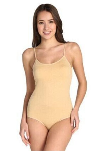 Tutku Women's Skin Rope Strap Lycra Snap Bodysuit