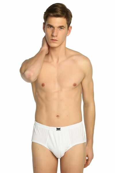 Tutku Gümüş 3006 S Beden 3 Lü Erkek Kom Slip Külot Beyaz