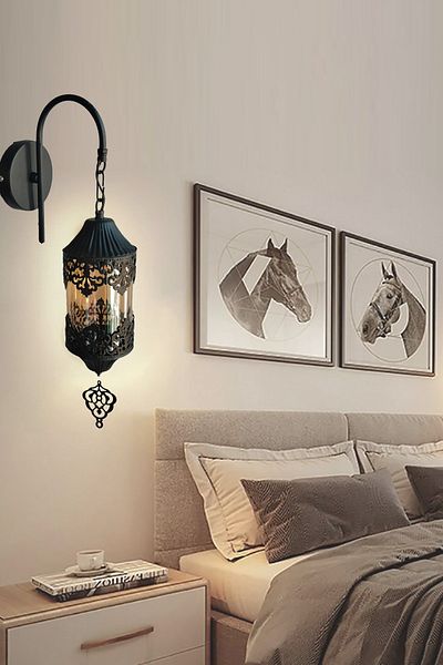 Uçar White and Black Antique - Case Honey Glass Authentic Sconce