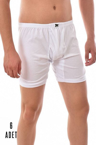 Tutku Ανδρικό Λευκό 6 τεμάχια Passion Long Boxer 0110