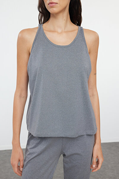 Trendyol Collection 3 db szürke melange pamut pizsama szett - THMAW25PT00006