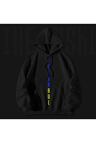 The Baski Unisex crna Istanbul žuta mornarsko plava Štampano Kengur džep viso...