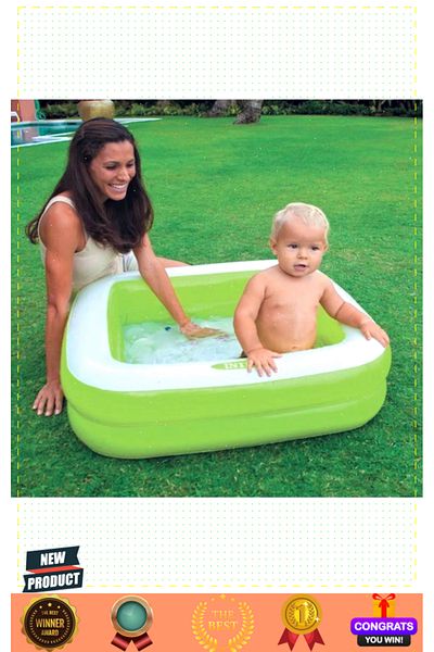 OMZ 57100 Mini Square Pool - 85x85x23, 5 Liters, Educational Toy for Girls and Boys