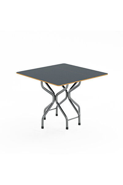 Akkaya Ticaret Yeni Katlanır Kırma Kare Siyah Masa