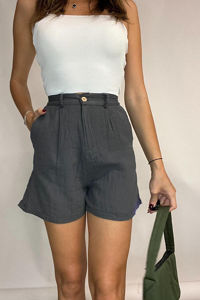 Hadise D9237 Μοντέλο γυναικείο πλισέ σορτς τσέπης