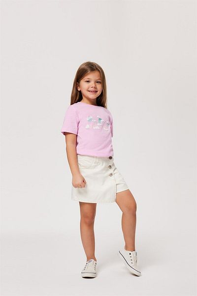 Lee Cooper Tao Girl Jean Shorts Skirt White Jean