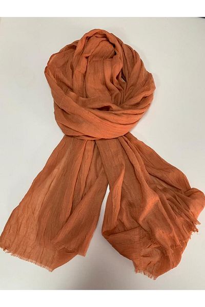 Modakaşmir Soft Orange Bamboo Shawl
