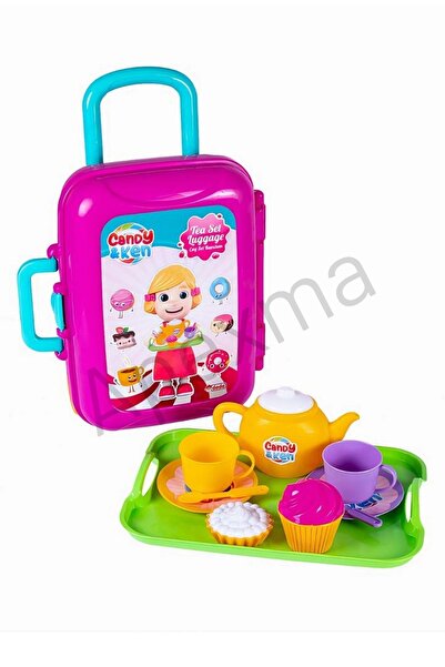 Apexma Candy Ken Oyuncak Bavullu Çay Seti 12 Parça
