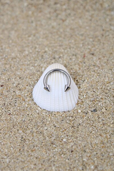 NOBLE GETTO Piercing Cerrahi Çelik Piercing Halka Kıkırdak Septum Tragus Conch Helix Silver Renk Spayk Halka