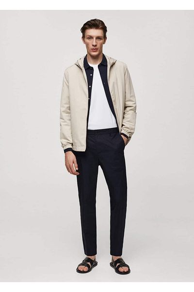 MANGO Man Jacke mit Kapuze und Reißverschluss