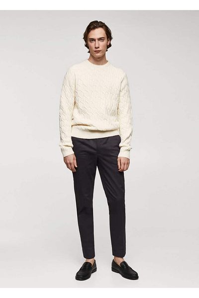 MANGO Man Pulover cu model tricotat