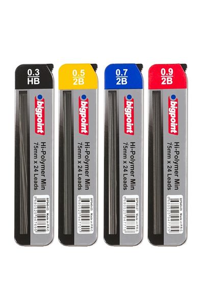 Bigpoint Pen Tip 0.9mm 2b 75mm 24pcs Tube