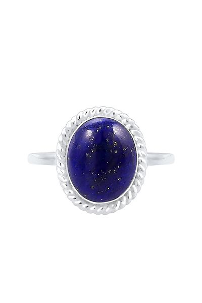 ELLI Ring Cocktailring Lapis Lazuli Edelstein 925er Silber