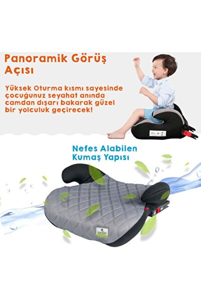 LORELLİ Coolbaby Sirius Isofix 15-36 Kg Isofixli Oto Koltuğu Yükseltici