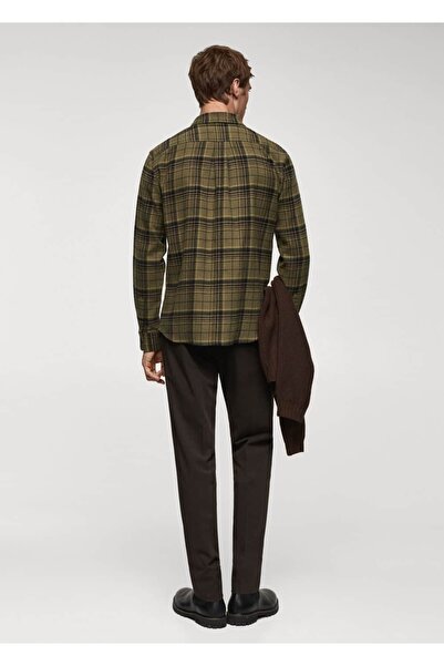 MANGO Man Kareli regular fit oduncu gömlek