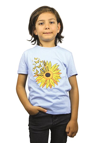 ASG TEKSTİL Papatya Sa deznom svetloplava dečja T-shirt - kratki rukav