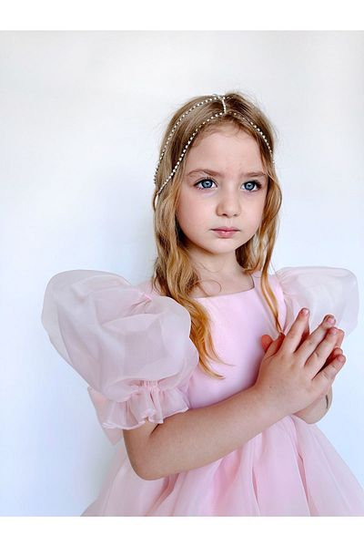 Linola Baby Kids Girl's Powder Chiffon Party Dress - Puffy