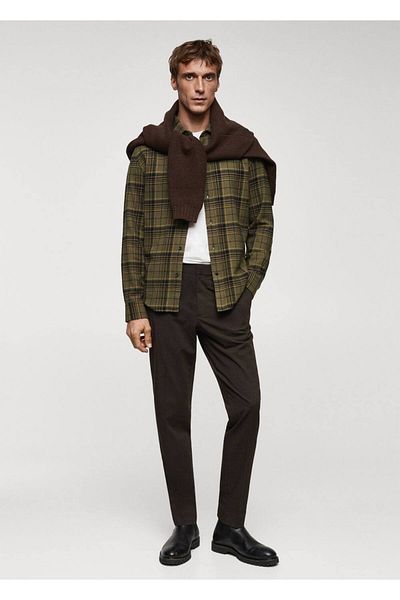MANGO Man Checked regular fit lumberjack shirt