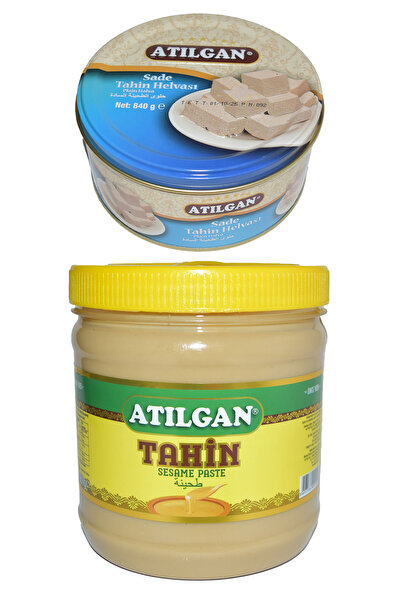 ATILGAN 900 GR NET PET TAHİN 840 GR NET SADE TENEKE KUTU HELVA