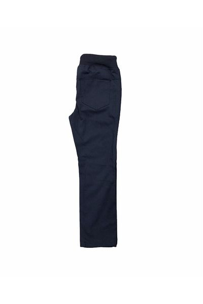 Dıgıl Kids School Trousers Primary School Canvas Full Elastic Navy Blue