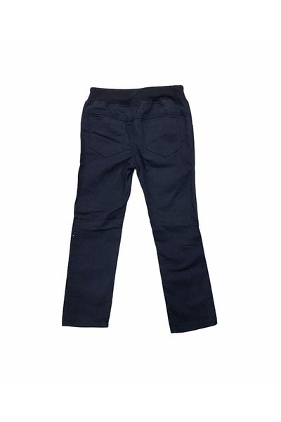 Dıgıl Kids School Trousers Primary School Canvas Full Elastic Navy Blue