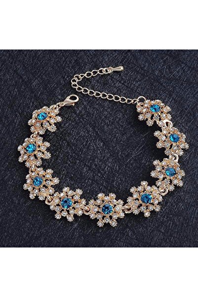 Altın Kuğu AK 00767 سوار حجر الزركون الأزرق - ندفة الثلج 73 جم