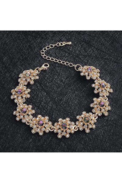 Altın Kuğu AK 00768 Purple Zirkon Taşlı Kar Tanesi BileKLİK 70G