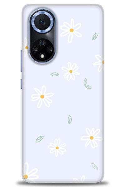 Huawei Nova 9 Kılıf HD Baskılı Kılıf - Beyaz Papatyalar + Tam Ekran Koruyucu