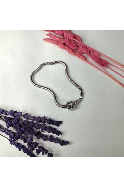 Gracee Silindir Taşlı Charm Moment Serisi Paslanmaz Çelik Bileklik