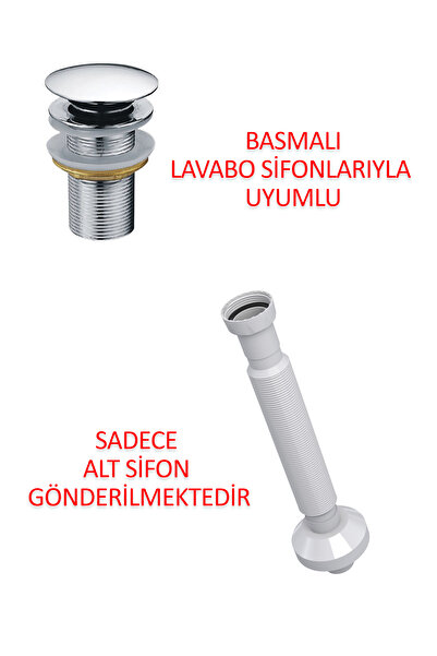 KALE Pop Up Için Alt Gider Özel Diş Lavabo Sifonu Sadece Alt Plastik Gider