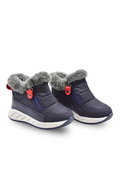 kids A more Manarola Çift Fermuarlı Içi Peluş Kürklü Paraşüt Kumaş Erkek Çocuk Bot Lacivert