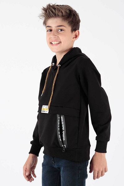 AHENGİM Суичър с качулка и цип за момче - Ak15217