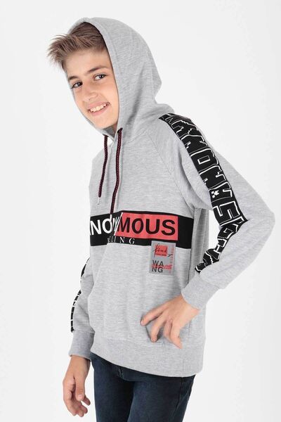 AHENGİM Boy's Trend Sweatshirt - Anonymous Printed, Ak15177
