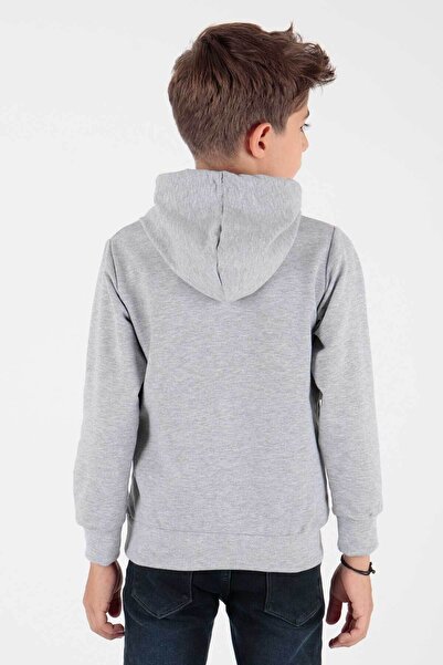 AHENGİM Boy's Hooded Zippered Sweatshirt - Ak15217