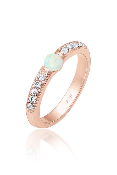 ELLI Ring Opal Kristalle 925er Sterling Silber