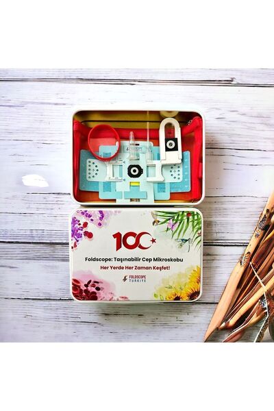 FOLDSCOPE Cep Mikroskobu Gezgin Seti (100. YILA ÖZEL KUTUSUNDA)