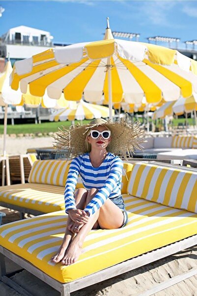 Genel Markalar Plaj Şemsiyesi 2 .10 Metre Gölgelik Balkon Bahçe Teras Piknik ...