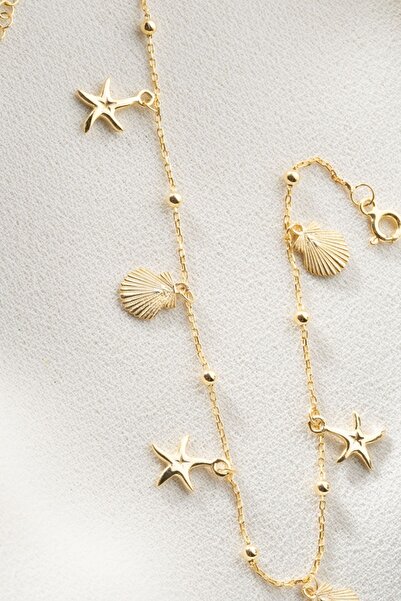 Silvano Jewelry 925 Ayar Gümüş Gold Denizyıldızı Halhal