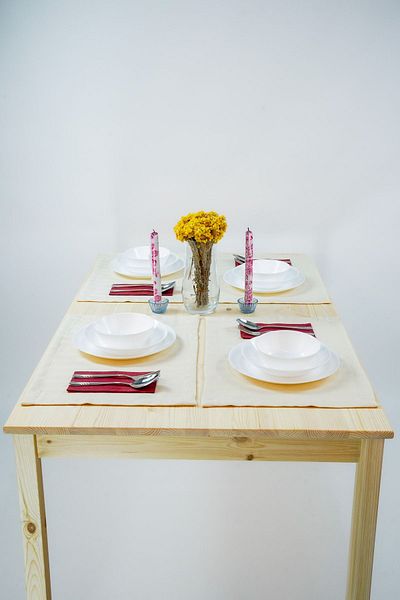 homease 4-Piece Cotton Star American Service - (35*50)