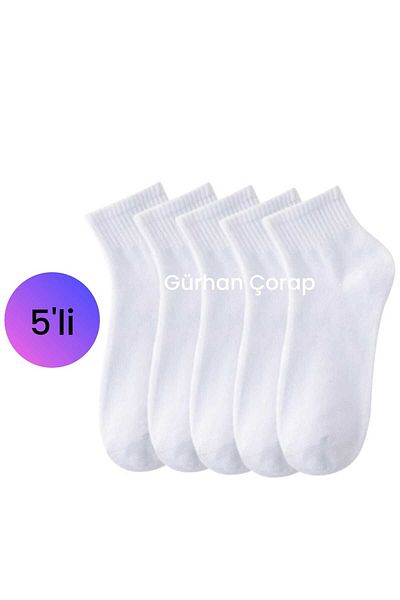 Gürhan Çorap 5 Ζεύγη Βαμβακερά Unisex Αθλητικά Μποτάκια Κάλτσες