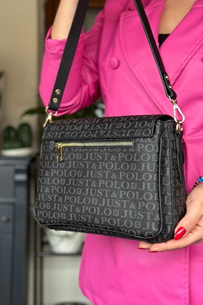 Just Polo Shoulder Bag with Strap 5 Compartments Special Series Women's Cross Shoulder Bag 2184 Cream 0303