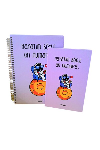 ÇİLEKHOMEAVM Набір з 2 предметів — щоденник зі спіральною палітуркою та пам'я...