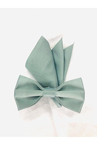 CRWAT ® قالب ليمون (أخضر ليموني) / ربطة عنق من الساتان غير اللامع - مع منديل