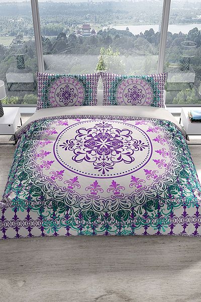 PerlaSera Focus 3d Cotton Satin Double Duvet Cover Set
