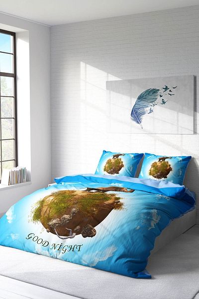 PerlaSera 3D Custom Design - Double Cotton Satin Duvet Cover Set, Tightly Woven