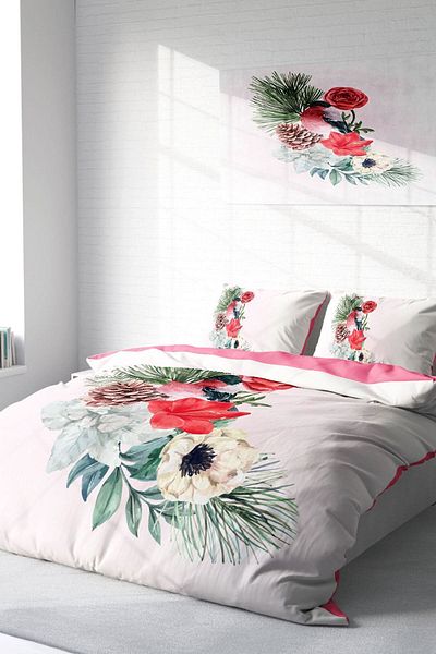 PerlaSera 3D Custom Design - Double Small Birdy Bedding Set, Tightly Woven Cotton Satin