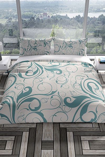 Cattleya Twigs 3D Cotton Satin Double Duvet Cover Set