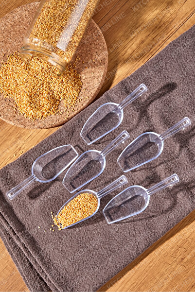 B.A.Y.NUVOLA 6 Adet Baharat Kaşığı - Şeker Reçel Baharatlık Kaşığı Şeffaf Küçük Boy